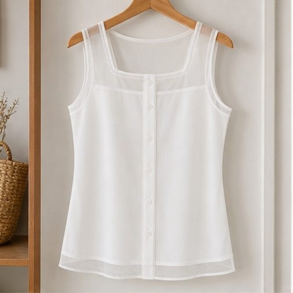 White Pleated Blouse